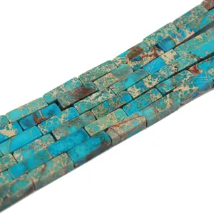 13x4mm natur kaiserlicher jaspis quadratische saeulen perlen fuer DIY schmuck herstellung