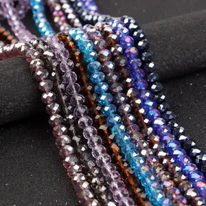 Perline sfuse di cristallo sfaccettato multicolore per gioielli fai da te bracciali collane