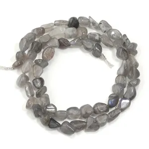 Hilo de cuentas de cristal irregulares de piedra natural para pulsera de joyería.