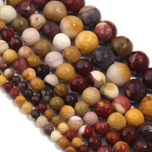 Perline sfaccettate in pietra naturale agata per creazione di gioielli fai da te artigianali.