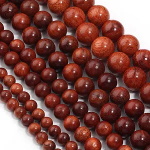 Burma Rosenholz Perlen lose fuer DIY Buddhistische Armbaender, natuerliche Holzschmuck Zubehoer.