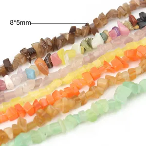 Natürliche Edelstein Splitter Perlen unregelmässige Kristall Stränge für DIY Schmuck 8x5mm