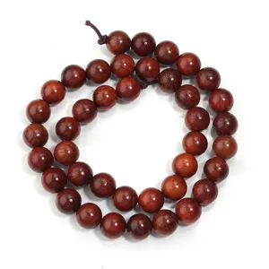 Birmanische Padauk Holzperlen DIY Schmuckzubehör runde Holzabstandshalter Perlen Armband.