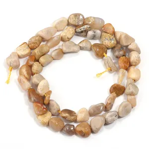 Hilo de cuentas de ágata de piedra natural para hacer joyas de bricolaje pulsera.