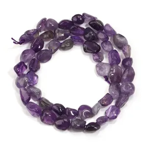 Cuentas de piedras preciosas de amatista natural irregulares para joyería de bricolaje.
