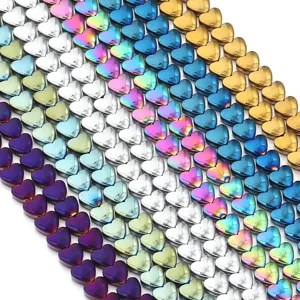 Galvanisierte Herz-Hämatit-Perlen für DIY-Schmuck, Armbänder und Halsketten Accessoires.