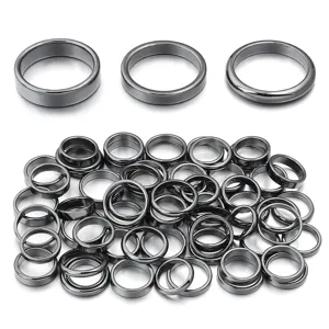 Black hematite ring DIY jewelry accessories arc shaped non magnetic ring main