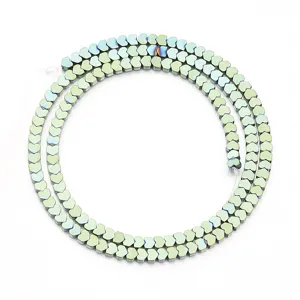 Galvanisierte Herz Hämatit Perlen Strang für DIY handgemachte Armbänder und Schmuck Zubehör.