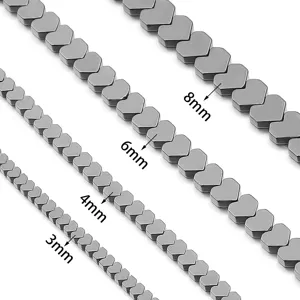 Hämatit Herz Perlen lose Stränge für DIY Schmuckherstellung 3mm 4mm 6mm 8mm Großhandel