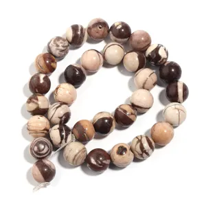 Natuurlijke zebra jaspis steen losse kralen ronde kralen voor DIY sieraden maken armband