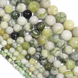 Natural Australian Jade loose beads round gemstone DIY jewelry making accessories