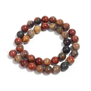 Picasso jasper loose beads round gemstone beads for DIY bracelet necklace jewelry making supplies