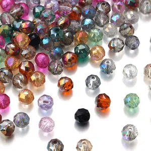Perline di cristallo sfaccettate multicolore per la creazione di gioielli fai da te art