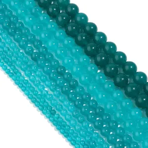 Amazonit Chalcedon Perlen bunte runde Perlen für DIY handgemachte Schmuckherstellung Zubehör