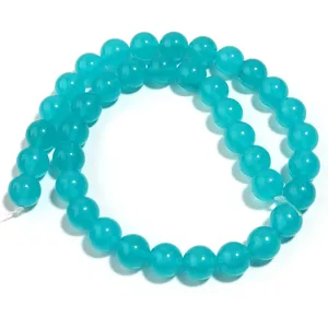 Blaue Chalcedon Edelstein runde Perlen für DIY handgemachte Armband Halskette Schmuck Zubehör.