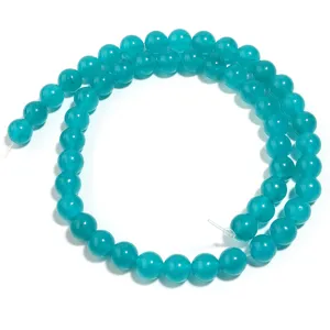 Amazonit Chalcedon runde lose Perlen für handgemachte DIY Armbänder und Halsketten Schmuck.