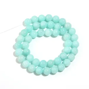 Natürliche Amazonit Chalcedon Perlen lose für DIY Handgemachte Armbänder Ketten.