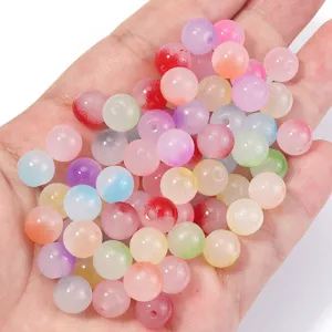 Bunte gefrostete Glasperlen Mix für DIY handgefertigte Armbänder Halsketten Schmuck Zubehör
