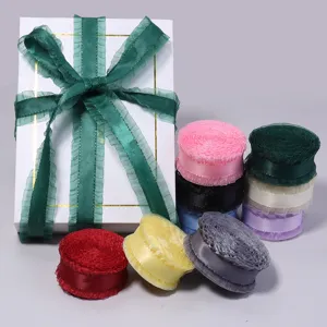 Nastro con volant in polyester e confezione regalo per fai da te, imballaggio e accessori.