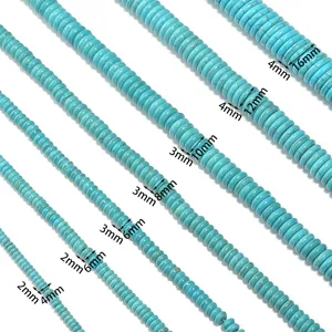 Synthetische Türkis Flachscheibe Abstandhalter Perlen DIY Schmuckzubehör sortiert