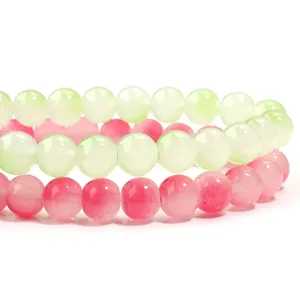 Zweifarbige Glas Jade Perlen Armbänder DIY Schmuck Zubehör und Bastelarbeiten.