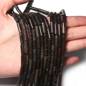 Natürliche Edelstein Zylinder Perlen für DIY Schmuckherstellung Handwerk Zubehör.