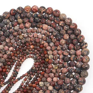 Natuurlijke rode edelsteen ronde losse kralen voor DIY armband sieraden maken streng