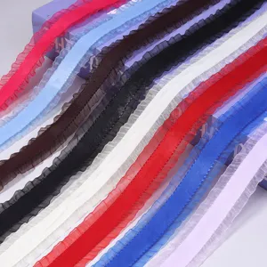 Nastro arricciato pieghettato in poliestere colorato per fai da te confezione regali