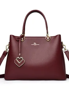 Luxury women's leather handbag elegant shoulder crossbody bag large capacity tote bag fashion