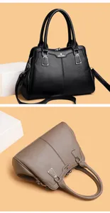 Detailed view of women's stylish solid color embossed handbag with shoulder strap.