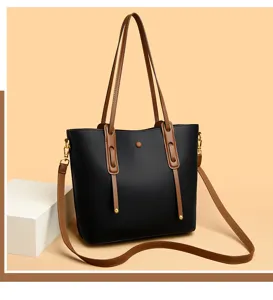 Large capacity women tote bag, stylish leather shoulder crossbody bag for daily use.