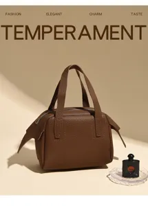 Borsa a mano in pelle marrone donna shopper borsa morbida manico superiore grande capacità