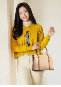 Korean style commuter large capacity tote bag women casual shoulder cross body bag chic design