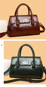 Détails de gros plan du sac à main rétro tressé pour femmes avec serrure métal, design élégant.