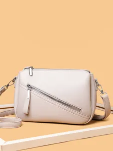 Simple casual women shoulder crossbody bag soft litchi pattern design daily commuter