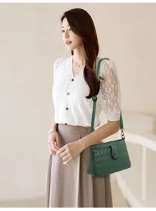 Stylish quilted soft leather crossbody shoulder bag for women, elegant daily accessory.