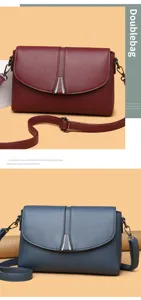 Women's elegant minimalist shoulder crossbody bag, premium PU leather everyday handbag.