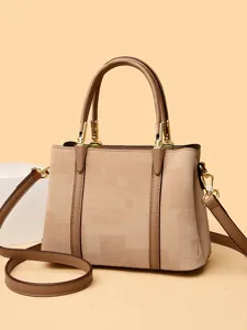 Korean commuter tote bag for women, casual single shoulder crossbody bag with top handle.