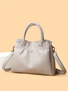 High quality PU leather drawstring shoulder bag, spacious tote and stylish crossbody purse.