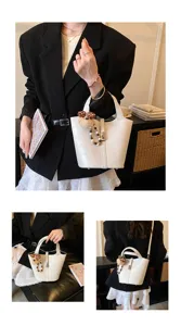 Carina borsa a secchiello orsetto donna coreana borsa a mano elegante tracolla spalla