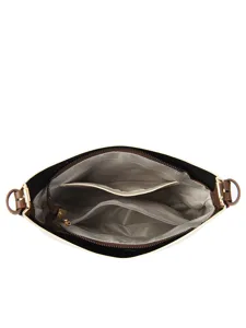 Women's simple contrast color bucket shoulder bag, large capacity stylish commuter handbag.