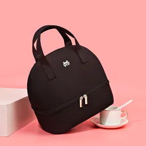 Portable Insulated Lunch Bag Waterproof Double Layer Thermal Cooler Bag Multifunctional Baby Bottle Storage Handbag