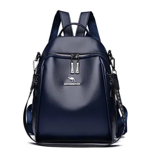 Zaino donna texture pelle grande capacita viaggio tempo libero borsa multifunzionale