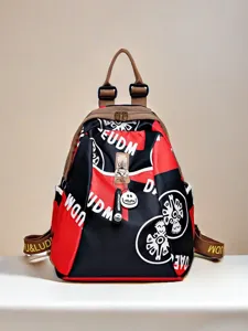 Women Fashion Printed Casual Travel Waterproof Backpack Stylish Chinese Style School Bag Large Capacity Daypack