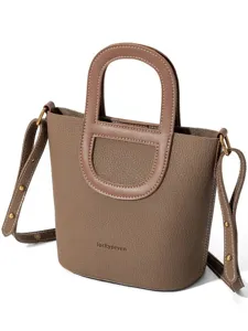 Damen echtes leder eimer tasche henkeltasche schultertasche stilvoll freizeit handtasche