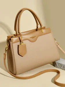 Women PU Leather Top Handle Bag Fashion Casual Crossbody Shoulder Bag Vintage Tote Handbag Daily Commute Bag