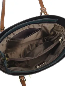 Large capacity women's tote bag with multiple interior compartments and soft leather.
