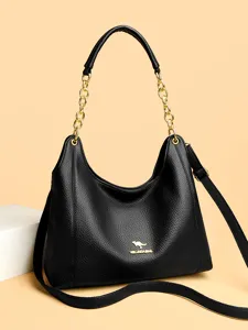 Women's Fashion Tote Bag Large Capacity PU Leather Shoulder Crossbody Bag Urban Minimalist Casual Travel Handbag