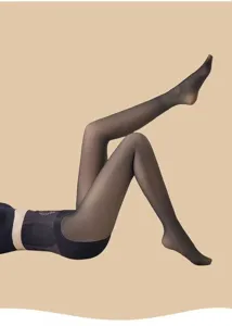 Women high waist tummy control sheer leggings autumn winter fake translucent fleece tights