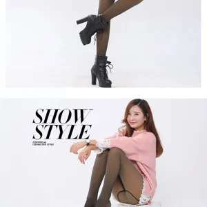 Autumn winter layered sheer tights for women, thickened slim stirrup leggings, warm casual daily wear.
